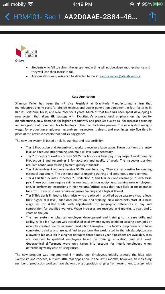 JUST THE 3 QUESTION Il mobily 4:49 PM @ 1 95%C2