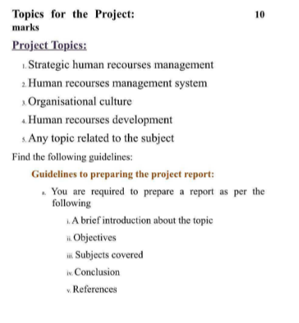 The Topic I choose is Human Recourses Development