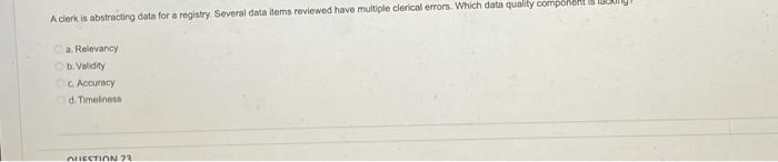 A clerk is abstracting data for a registry.