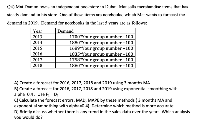 Assume " your group number" is equal to 1 Please