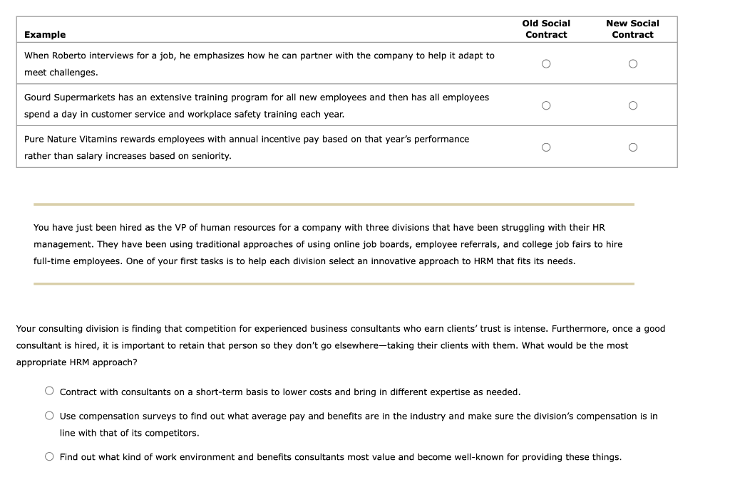 Old Social Contract New Social Contract Example