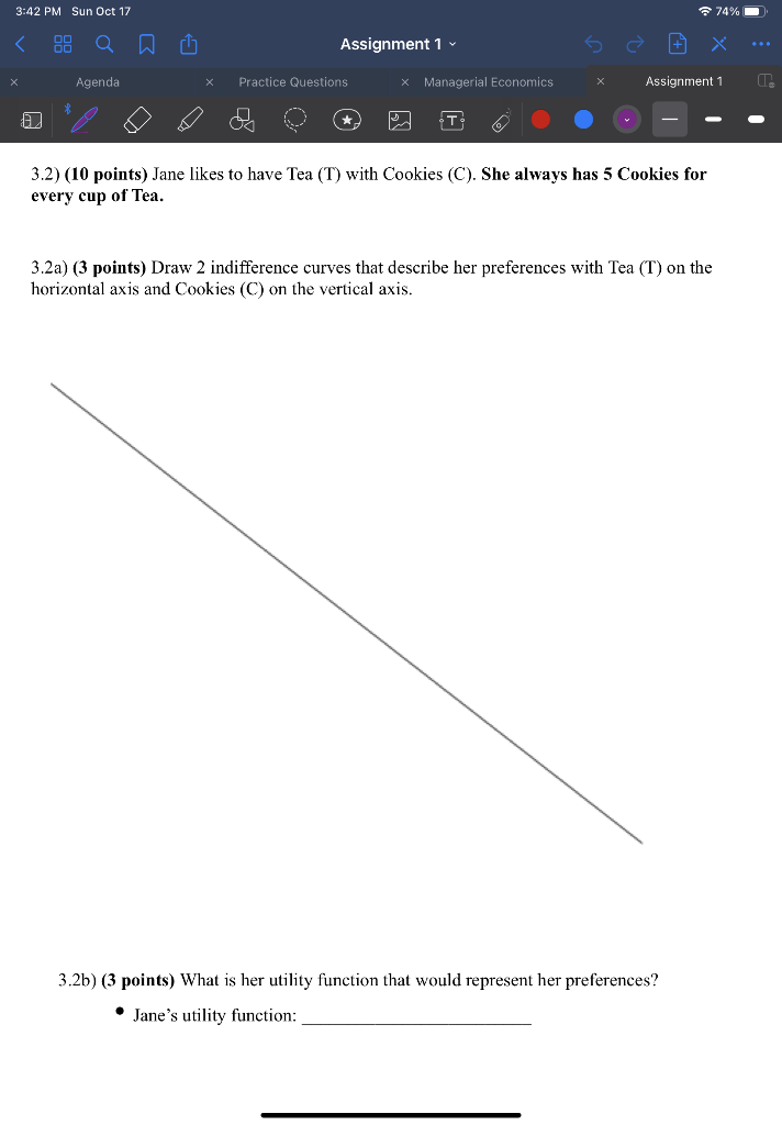 3:42 PM Sun Oct 17 74% O < Assignment 1 X Agenda