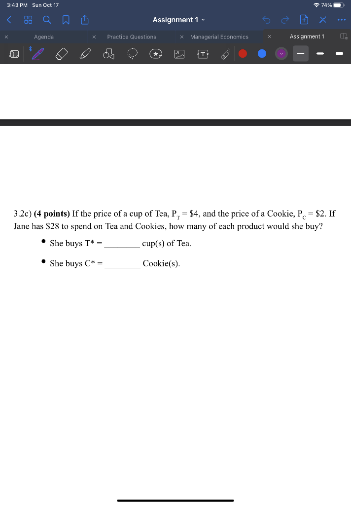 3:42 PM Sun Oct 17 74% O < Assignment 1 X Agenda