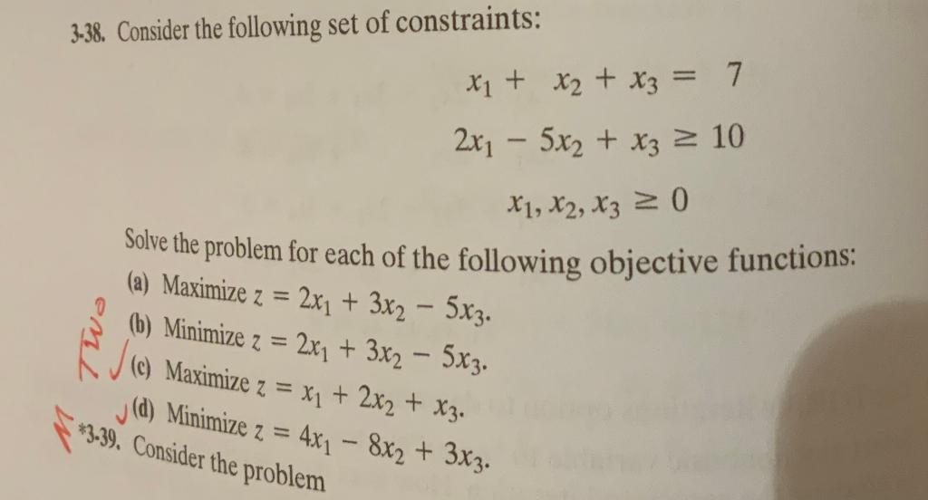 solve only c &d c : two phases method d: big M