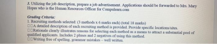 In second post there is grading criteria please