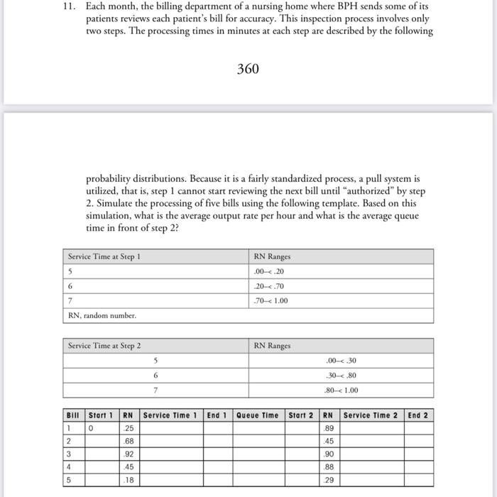 11. Each month, the billing department of a
