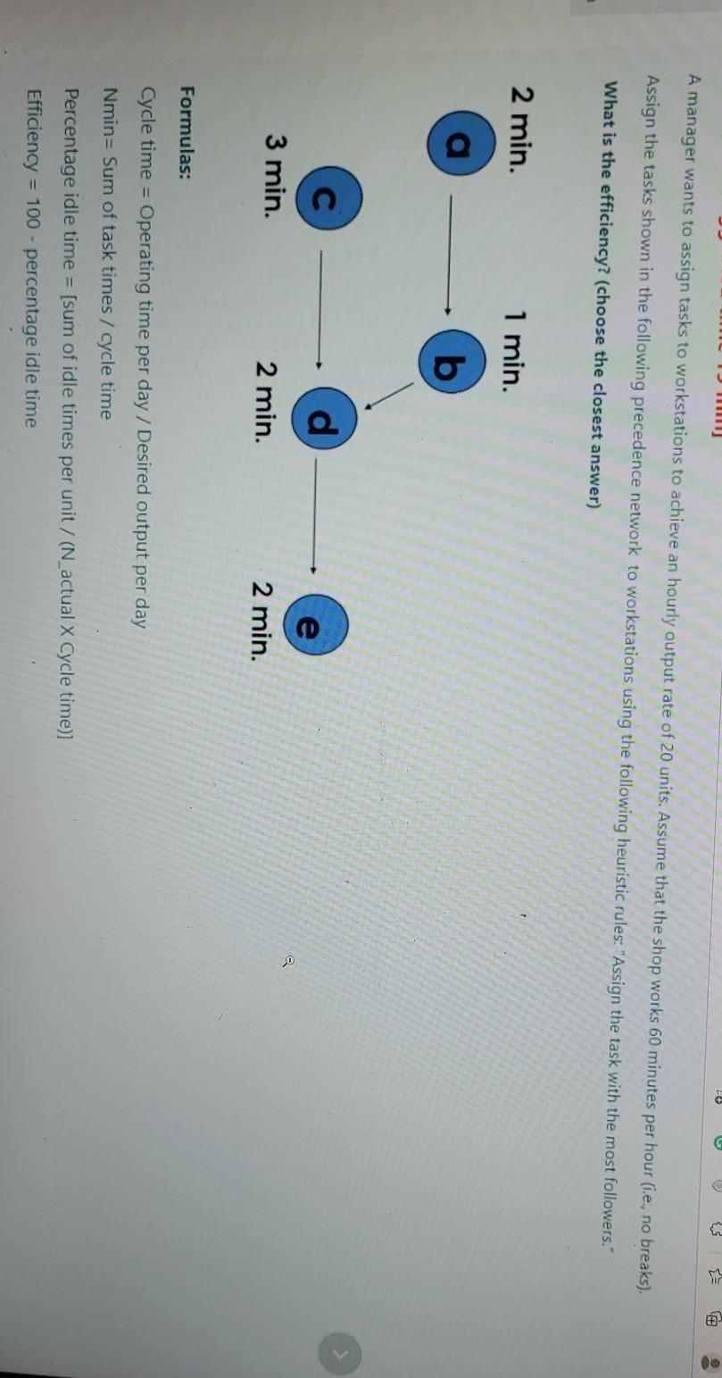 A . 8 A manager wants to assign tasks to