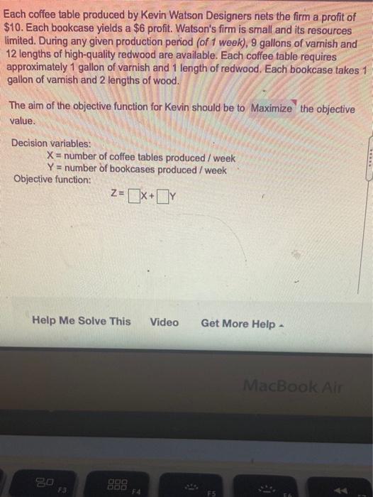 Each coffee table produced by Kevin Watson