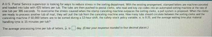 AU.S. Postal Service supervisor is looking for