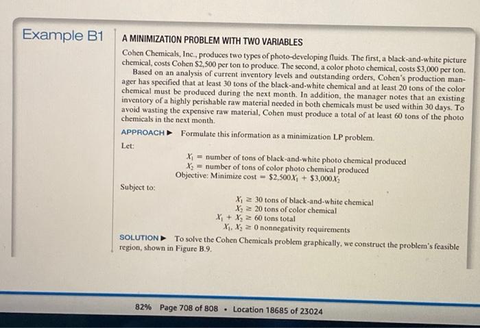 2. (5 points) Formulate and solve Cohen