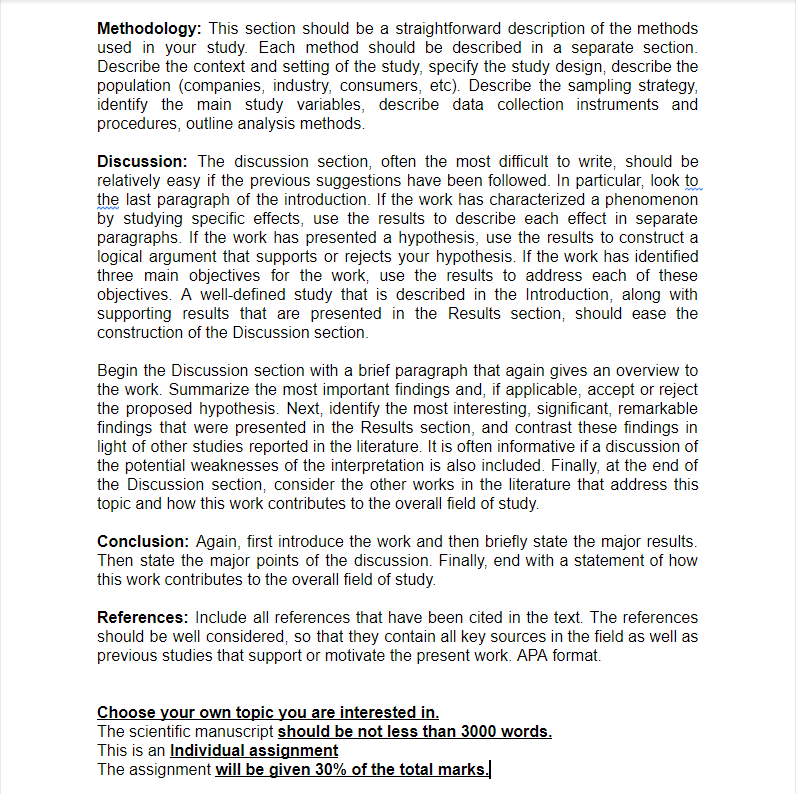 Assignment 2: Individual Assignment Assignment