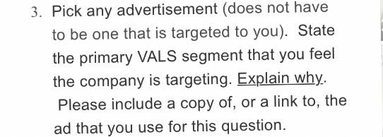 3. Pick any advertisement (does not have to be