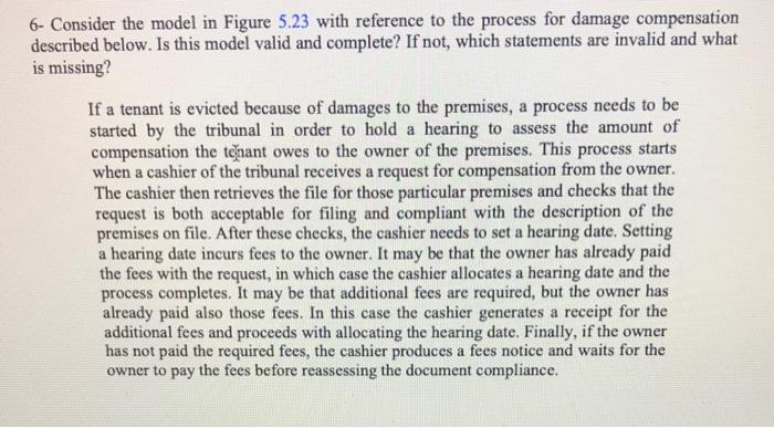 6- Consider the model in Figure 5.23 with