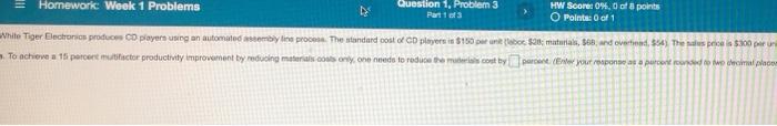 Homework Week 1 Problems Question 1. Problem 3