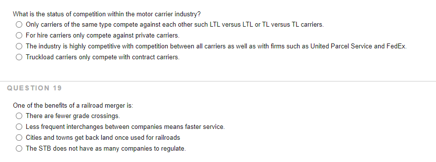 What is the status of competition within the