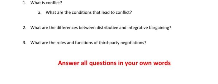 please write different and own words 1. What is