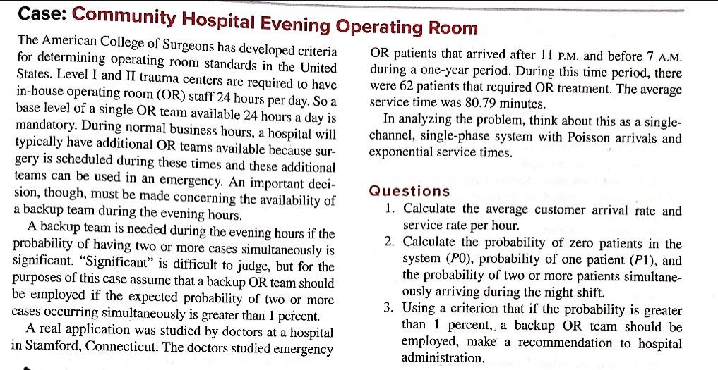 last part (3) please Case: Community Hospital