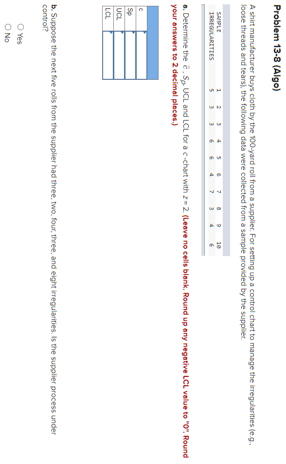 PLEASE DO IT FAST.. Problem 13-8 (Algo) A shirt