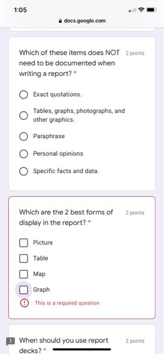 1:01 .docs.google.com 2 points Which one is NOT a