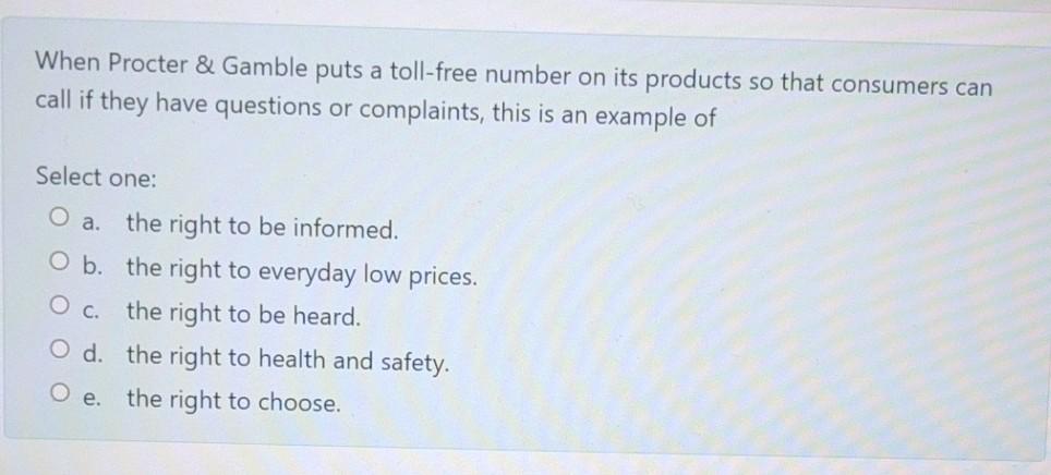 When Procter & Gamble puts a toll-free number on