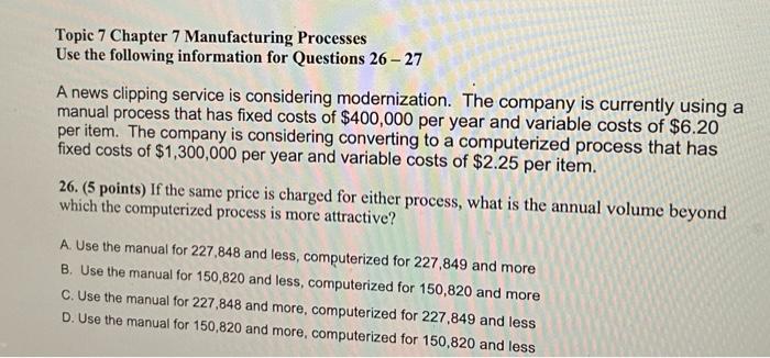 22. (6 points) Topic 6 Chapter 11 A processor