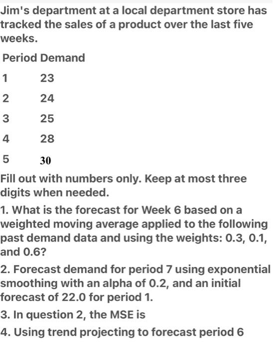Please show step by step Jim's department at a
