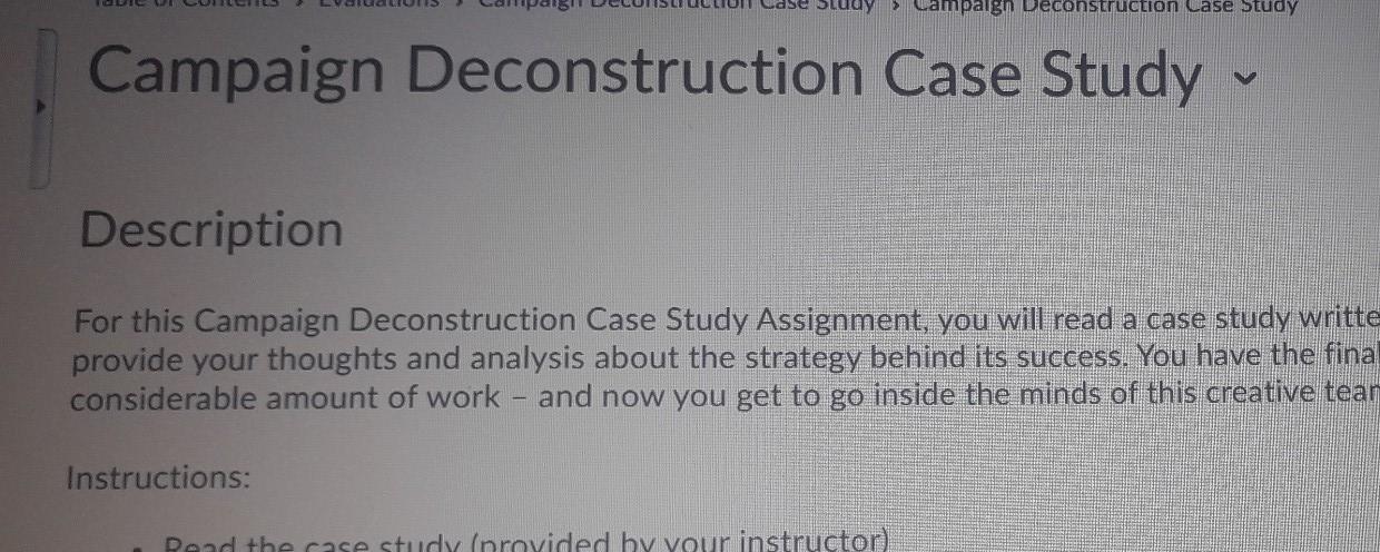 an pargn Deconstruction Case Study Campaign
