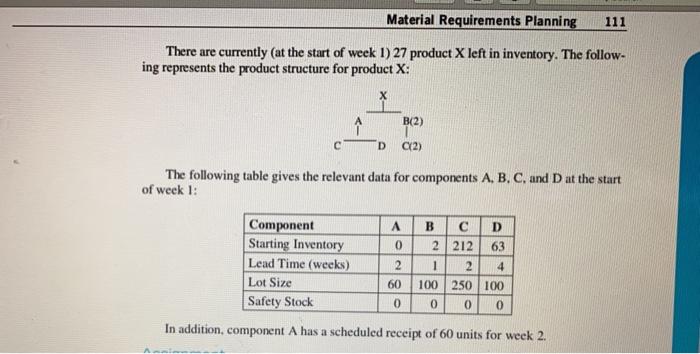 0 Starting Inventory 0 2212 63 Lead Time (weeks)