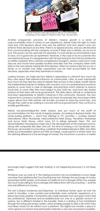 Question : 1. Explain Airbnb's business