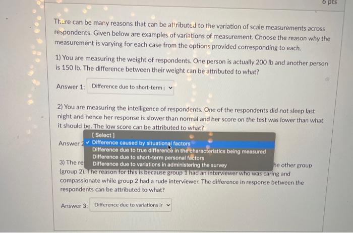 Please match the questions/items on the left with