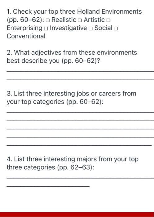 Couns 50 Description You Holland Code Interest