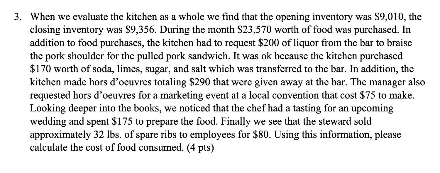 3. When we evaluate the kitchen as a whole we