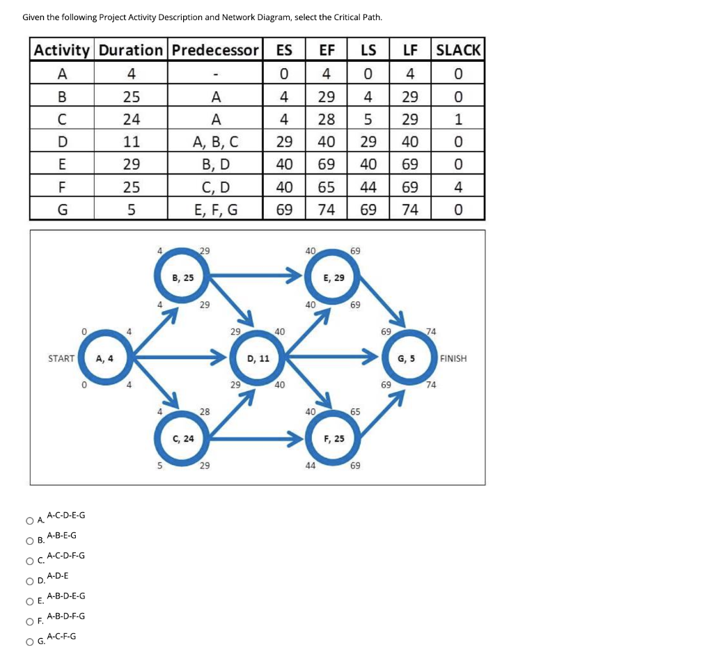 Given the following Project Activity Description
