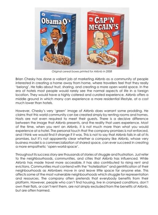 Question : 1. What is the potential for Airbnb to