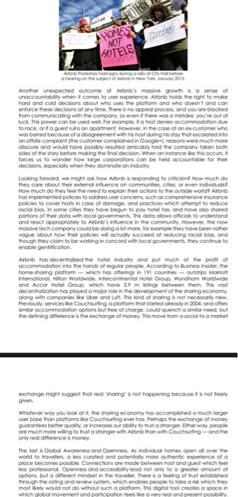 Question : 1. What is the potential for Airbnb to