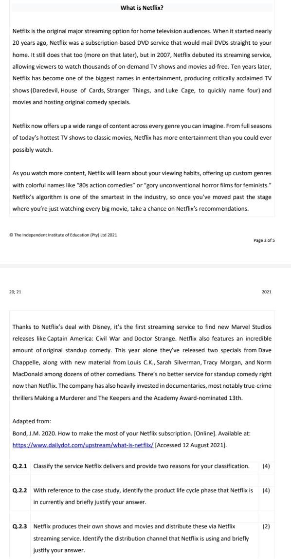 What is Netflix? Netflix is the original major