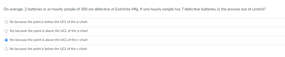 On average, 2 batteries in an hourly sample of