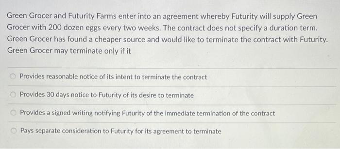Green Grocer and Futurity Farms enter into an