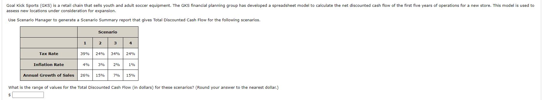 Goal Kick Sports (GKS) is a retail chain that