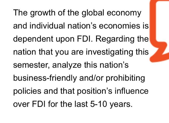 Regarding New Zealand The growth of the global