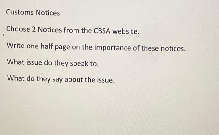 four digit code is 3283 Customs Notices Choose 2
