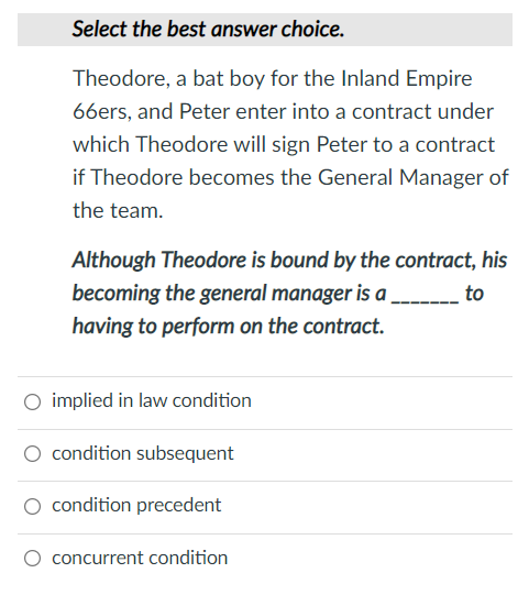 Select the best answer choice. True or False? An