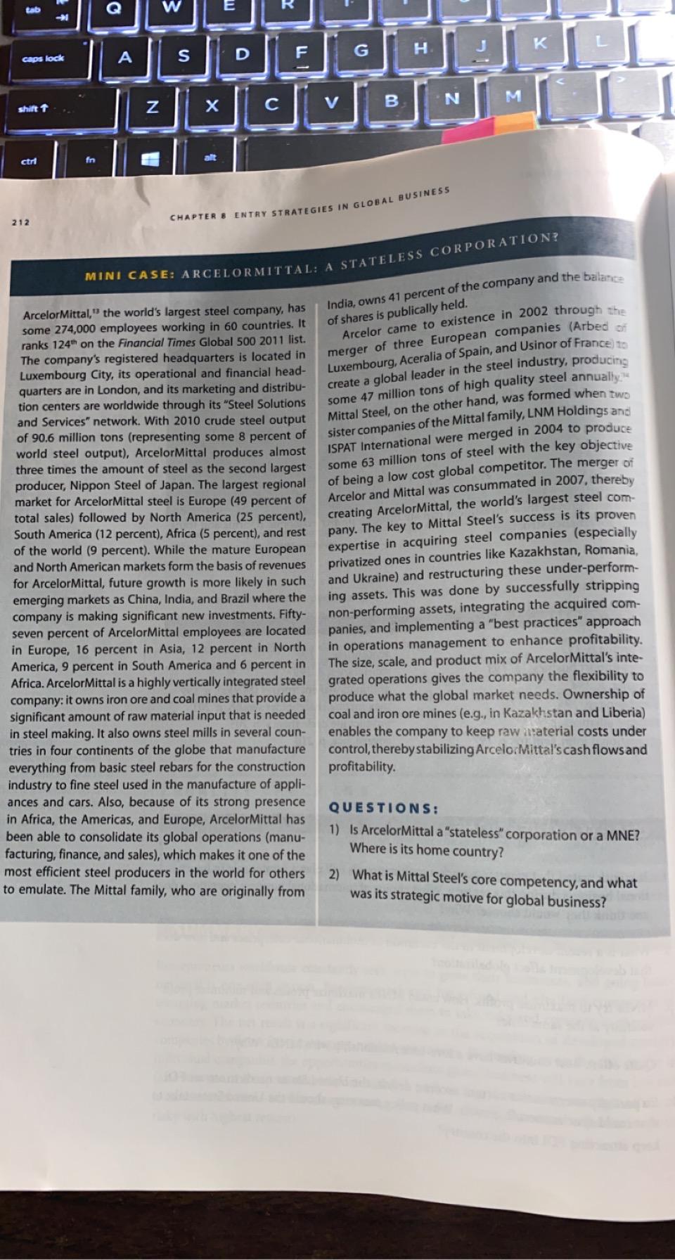 Answer questions 1 & 2. tab W E K J H G s D F A