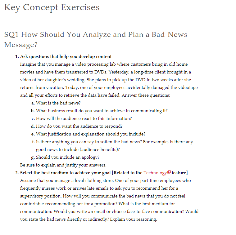 Key Concept Exercises SQ1 How Should You Analyze