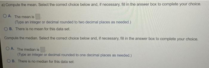 The following is a set of data from a sample of n