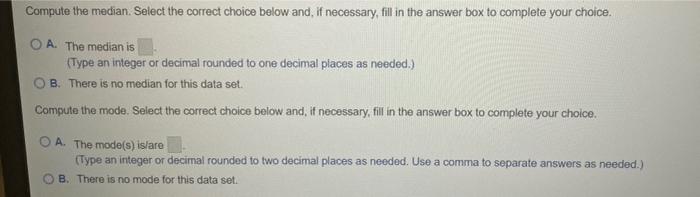 The following is a set of data from a sample of n