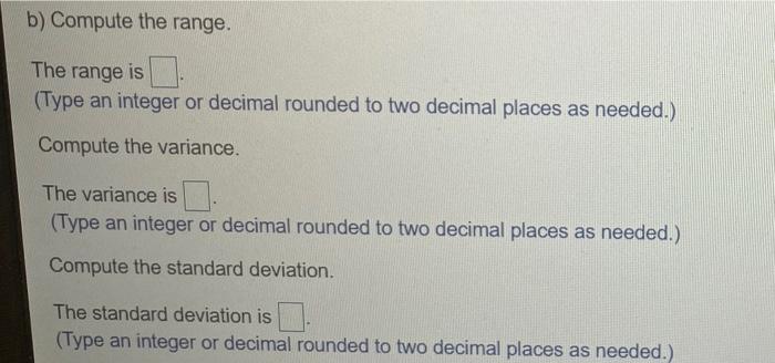 The following is a set of data from a sample of n