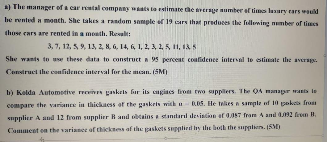 Please answer Minitab step by step... a) The