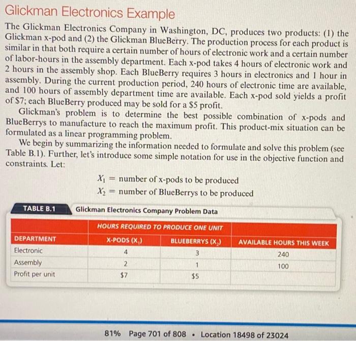 1. (5 points) Formulate and solve Glickman