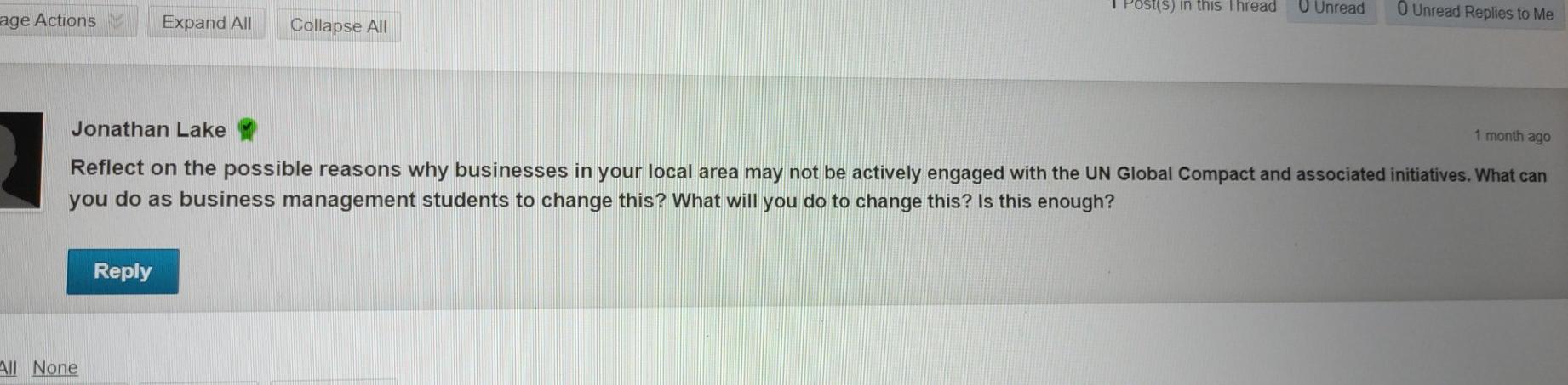 Post(s) in this Thread O Unread O Unread Replies